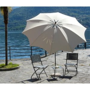 Maffei Bea parasol i polyester og stål Ø200 cm - Natur