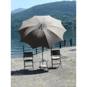 Maffei Bea parasol i polyester og stål Ø200 cm - Taupe