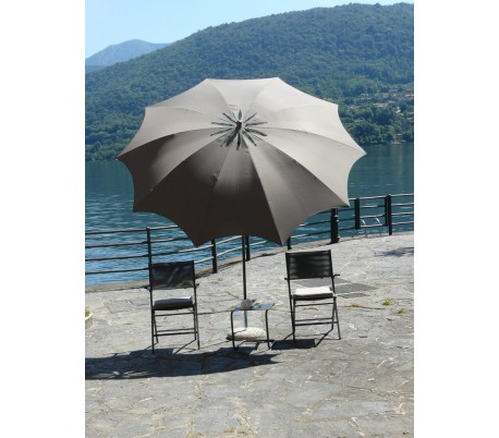 Maffei Bea parasol i polyester og stål Ø200 cm - Taupe
