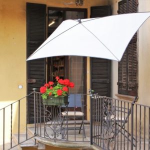 Maffei Border parasol i dralon og stål 210 x 130 cm - Natur