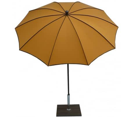 Maffei Border parasol i dralon og stål Ø200 cm - Majsgul