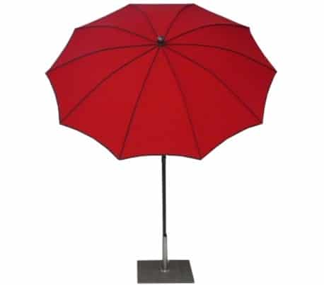 Maffei Border parasol i dralon og stål Ø200 cm - Rød
