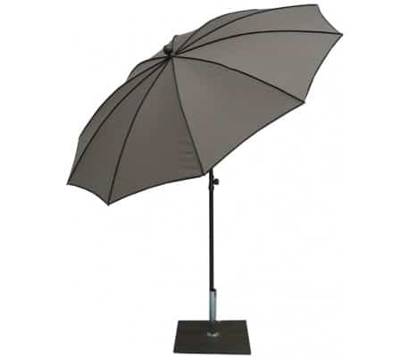 Maffei Border parasol i dralon og stål Ø200 cm - Taupe