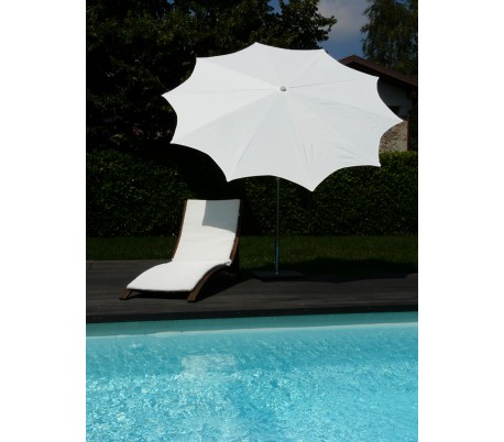 Maffei Estrella parasol i polyester og stål Ø250 cm - Hvid
