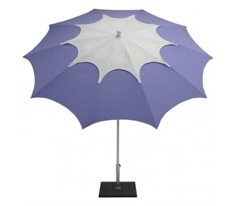 Maffei Flos parasol i dralon og stål Ø250 cm - Hvid/Lavendel