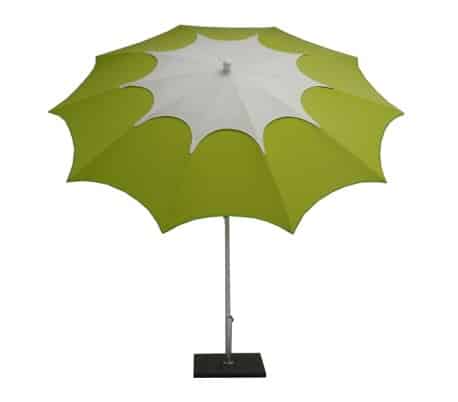 Maffei Flos parasol i dralon og stål Ø250 cm - Hvid/Lime