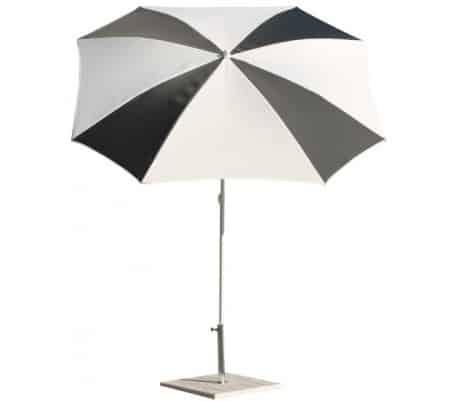 Maffei Malta parasol i polyester og stål Ø200 cm - Hvid/Antracit