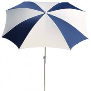 Maffei Malta parasol i polyester og stål Ø200 cm - Hvid/Blå