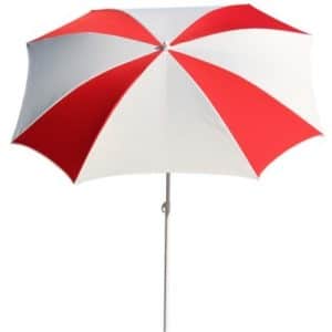 Maffei Malta parasol i polyester og stål Ø200 cm - Hvid/Rød