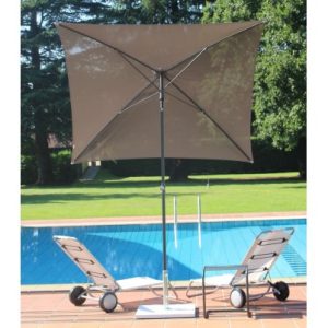 Maffei Pool parasol i batyline og stål 180 x 180 cm - Taupe