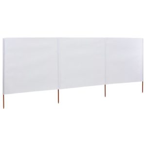 3-panels læsejl stof 400 x 120 cm hvid