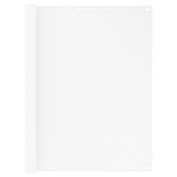 Altanafskærmning 120x400 cm HDPE hvid