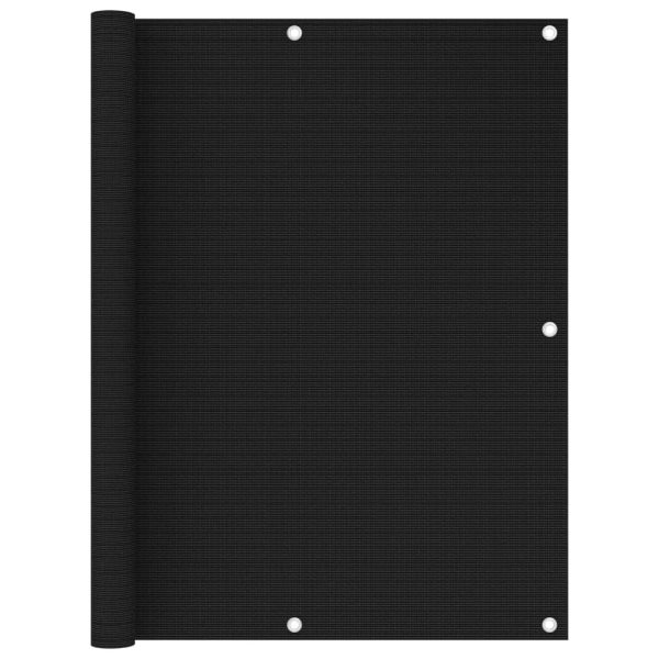 Altanafskærmning 120x500 cm HDPE sort