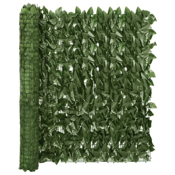 Altanafskærmning 600x150 cm mørkegrønne blade