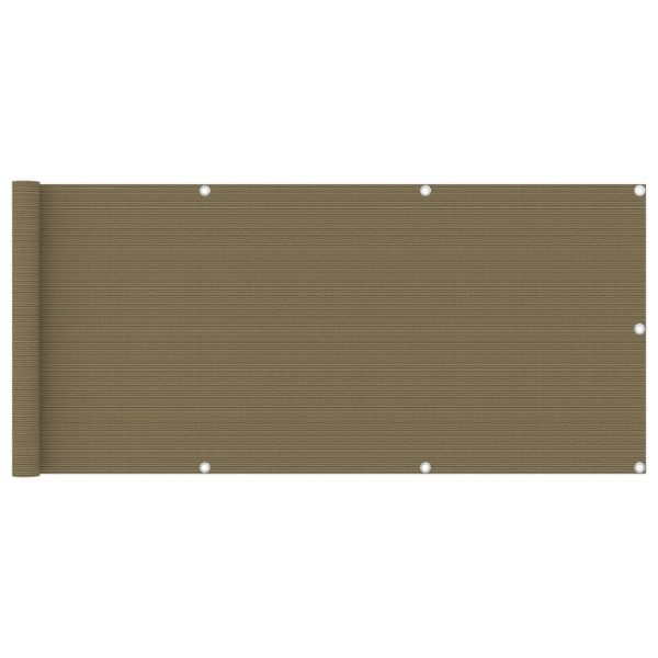 Altanafskærmning 75x400 cm HDPE gråbrun