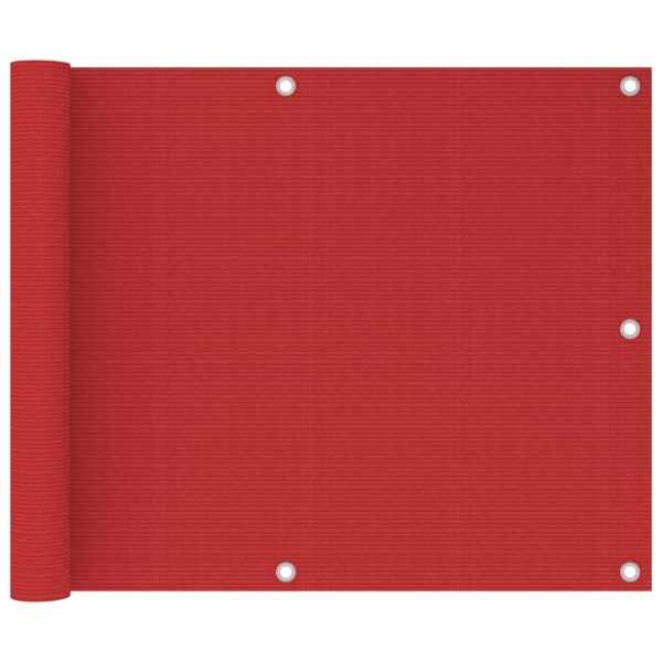Altanafskærmning 75x500 cm HDPE rød