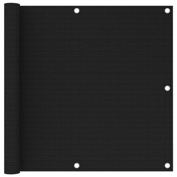 Altanafskærmning 90x400 cm HDPE sort