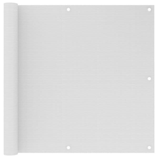 Altanafskærmning 90x500 cm HDPE hvid