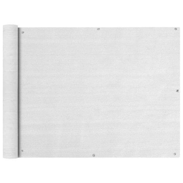 Balkonafskærmning HDPE 90 x 400 cm hvid