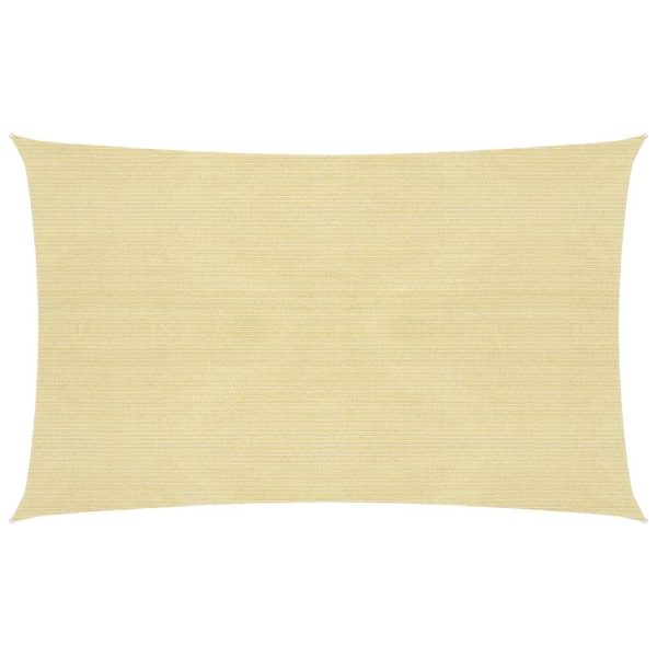 Solsejl 160 g/mÂ² 2x4,5 m HDPE beige