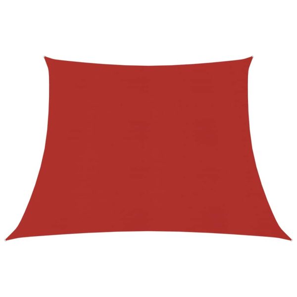 Solsejl 160 g/mÂ² 3/4x3 m HDPE rød