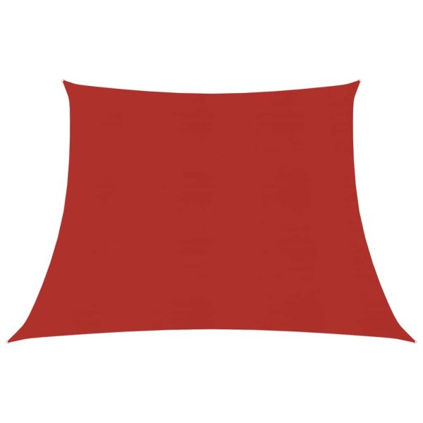 Solsejl 160 g/mÂ² 4/5x3 m HDPE rød