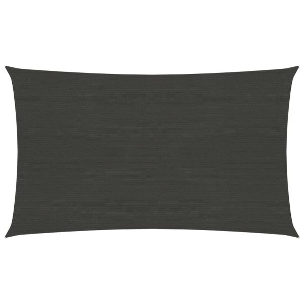 Solsejl 160 g/mÂ² 6x8 m HDPE antracitgrå