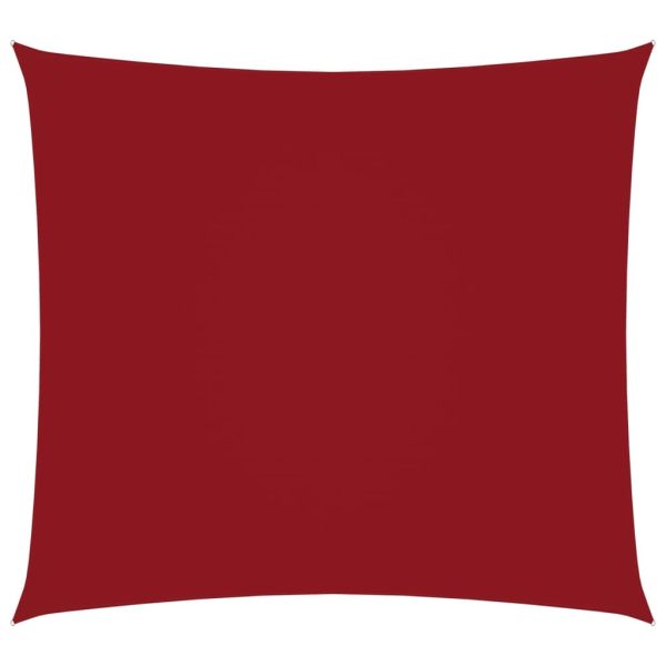 Solsejl 2,5x2,5 m firkantet oxfordstof rød