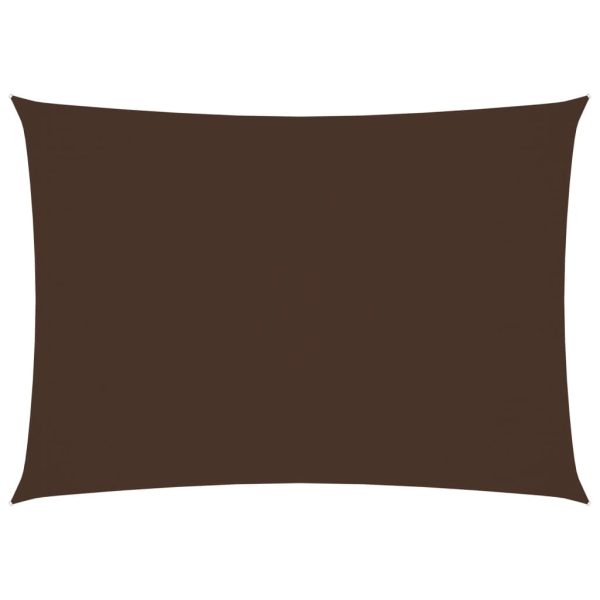 Solsejl 2,5x4 m rektangulær oxfordstof brun