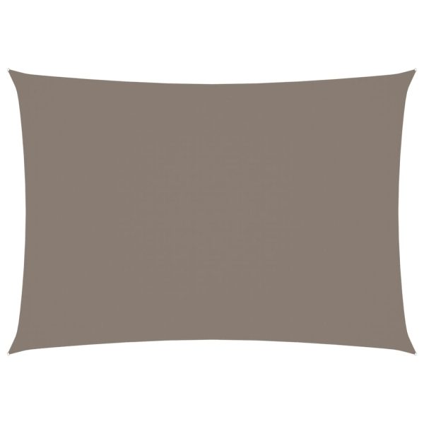 Solsejl 2,5x4,5 m rektangulær oxfordstof gråbrun