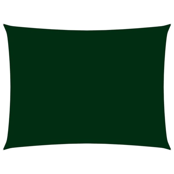 Solsejl 2,5x4,5 m rektangulær oxfordstof mørkegrøn