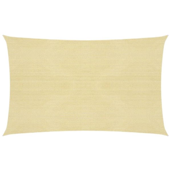 Solsejl 2,5x5 m 160 g/mÂ² HDPE beige