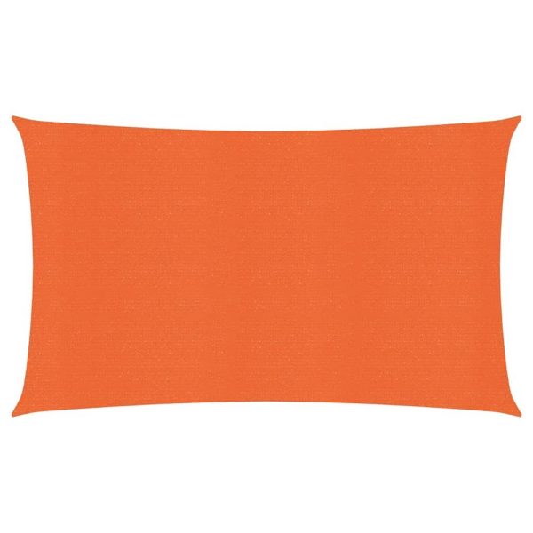 Solsejl 2,5x5 m 160 g/mÂ² HDPE orange