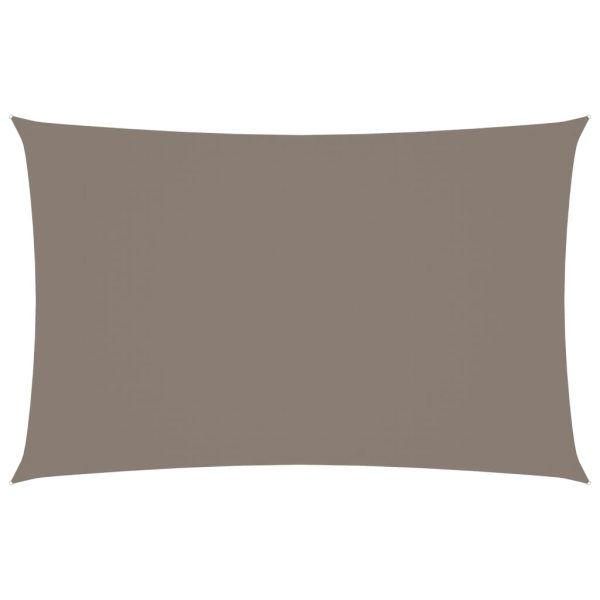 Solsejl 2,5x5 m rektangulær oxfordstof gråbrun
