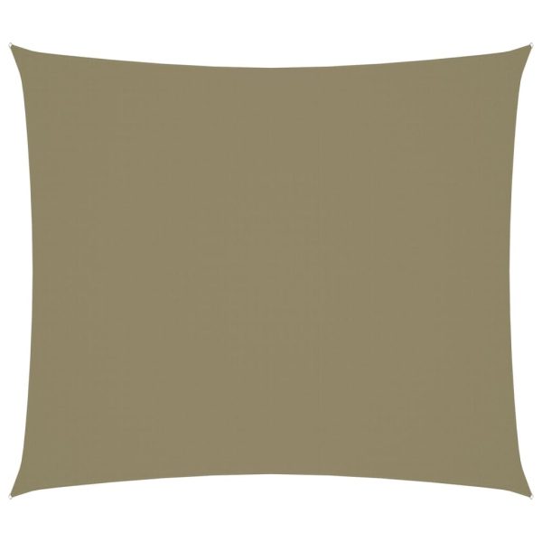 Solsejl 2x2,5 m rektangulær oxfordstof beige