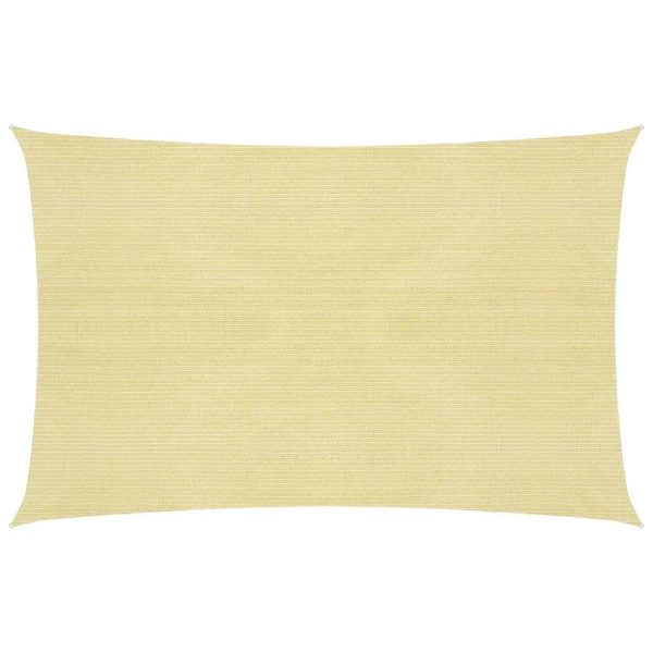 Solsejl 2x3,5 m 160 g/mÂ² HDPE beige