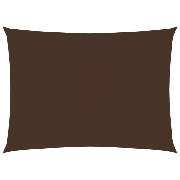 Solsejl 2x3,5 m rektangulær oxfordstof brun