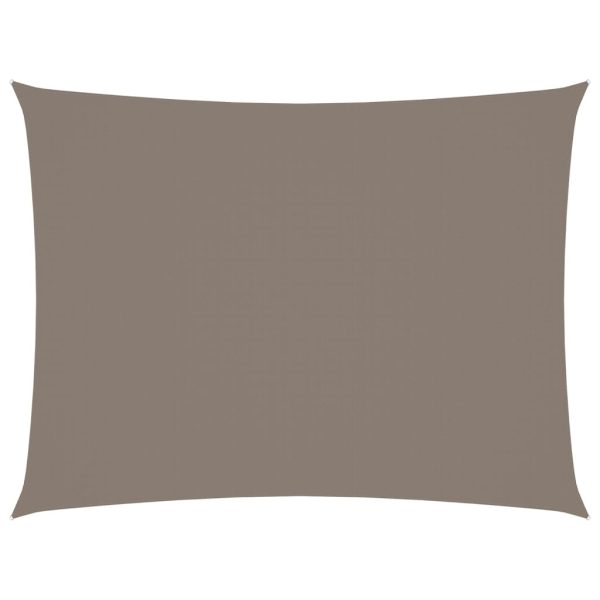 Solsejl 2x3,5 m rektangulær oxfordstof gråbrun