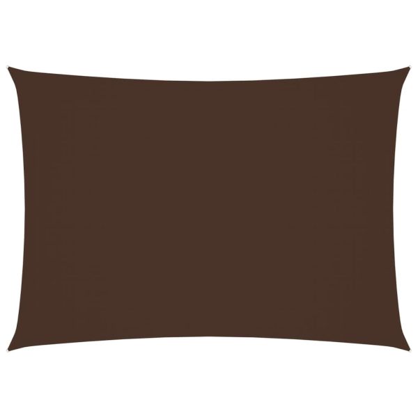 Solsejl 2x4 m rektangulær oxfordstof brun