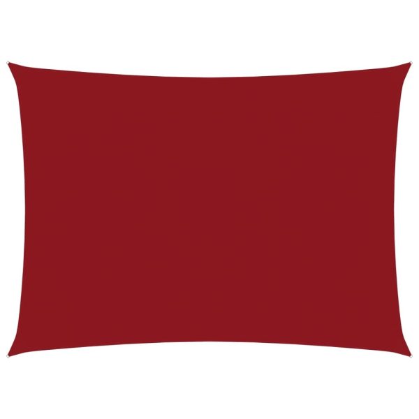 Solsejl 2x4 m rektangulær oxfordstof rød