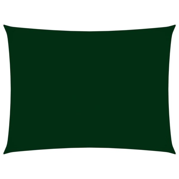 Solsejl 2x4,5 m rektangulær oxfordstof mørkegrøn