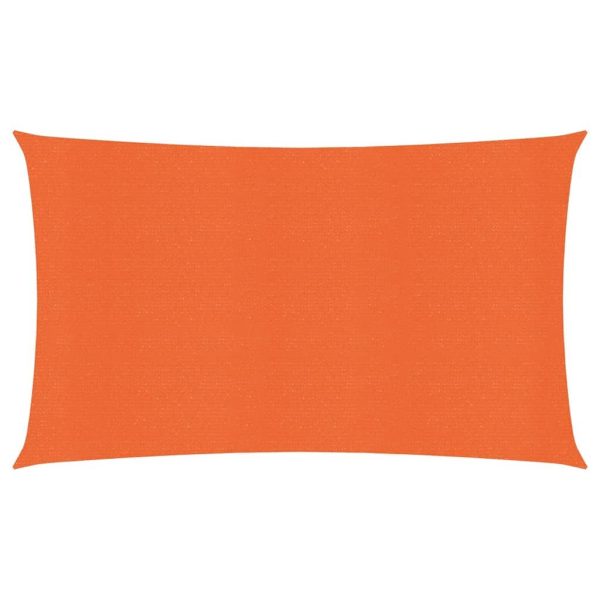 Solsejl 2x5 m 160 g/mÂ² HDPE orange