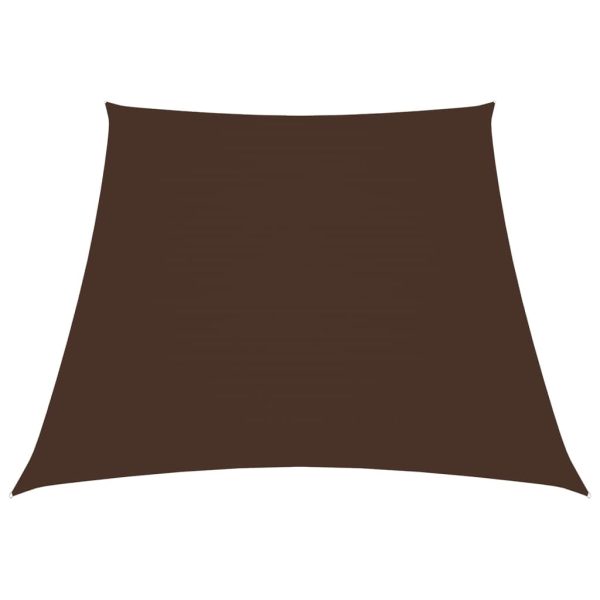 Solsejl 3/4x3 m oxfordstof trapezfacon brun