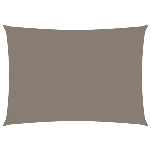Solsejl 3,5x4,5 m rektangulær oxfordstof gråbrun