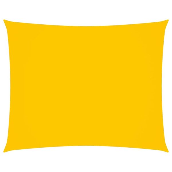 Solsejl 3,5x5 m oxfordstof rektangulær gul