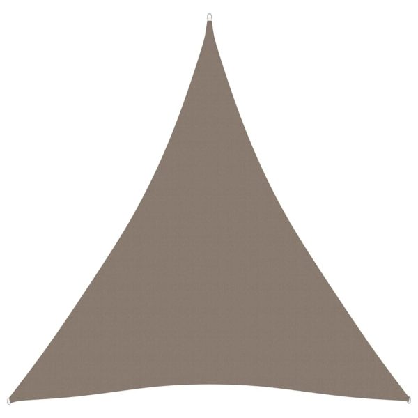Solsejl 3,6x3,6x3,6 m oxfordstof trekantet gråbrun