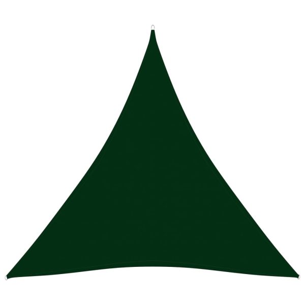 Solsejl 3,6x3,6x3,6 m oxfordstof trekantet mørkegrøn