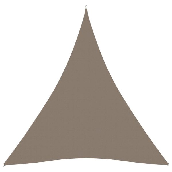 Solsejl 3x3x3 m oxfordstof trekantet gråbrun
