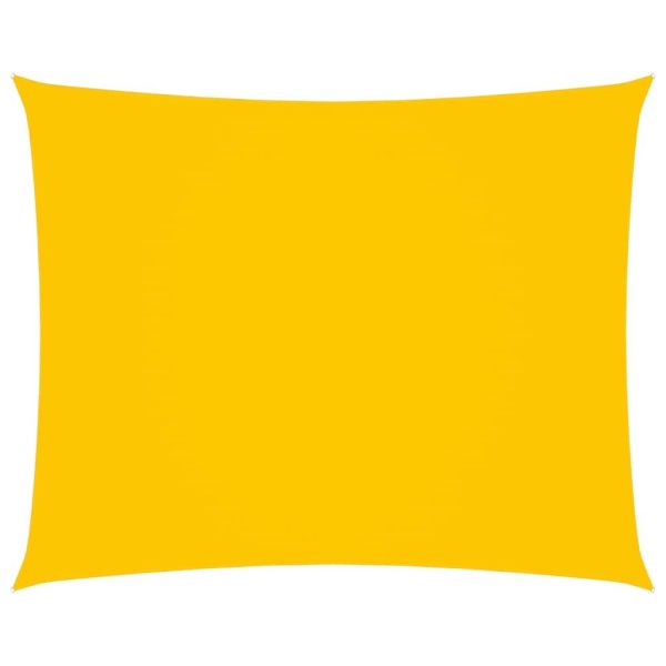 Solsejl 3x4 m rektangulær oxfordstof gul
