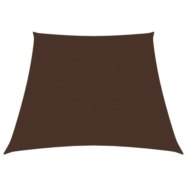 Solsejl 4/5x3 m oxfordstof trapezformet brun